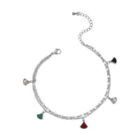 Colorful Fan-shaped Anklet - Steel Color