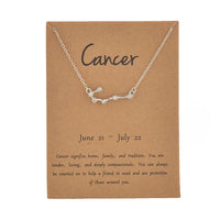 Collier signe astrologique Cancer en or et argent