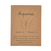 Collier en or Carte or Verseau
