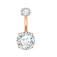 Rose Gold White and round