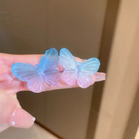 104# Silver Needle-Blue Purple Butterfly
