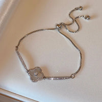 85#Bracelet-Silver-Fritillary Flower