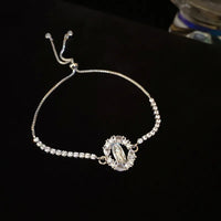 106#Bracelet-Silver-Oval