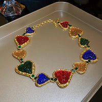 2# Collier-Cœur d'amour coloré