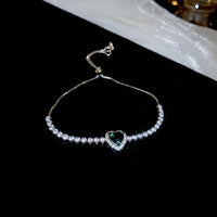 97#Bracelet-Silver-Green