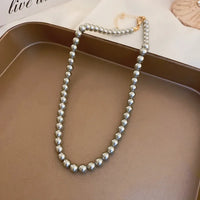 45# Necklace. Gray-6mm