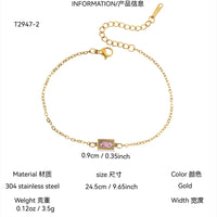 Bracelet en zircon rose