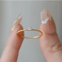 Single Drill Batch Flower Ring-Gold
