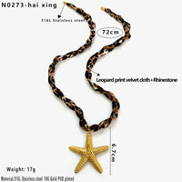 Golden Leopard with Diamond Knotted Starfish