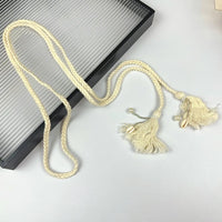 White Rope Pearl Shell Tassel Waist Chain K0178