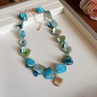 31# Collier-Bleu-Coquillage