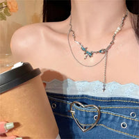 Collier bleu D02