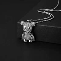 Diamond Bear-Titanium Steel Necklace 70cm