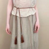 Coffee Rope Braided Waist Chain K0176B