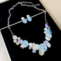 70#Necklace-Silver-Color (Set of Two)
