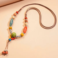 27# Necklace-Coffee Color-Colorful