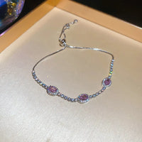 45#Bracelet-Silver-Pink