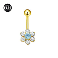 Fleur Or Bleu Clair