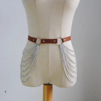 Chaîne de taille marron