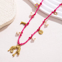 Leopard Print Rope Necklace