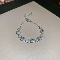 32#Bracelet-Silver-Blue-Love