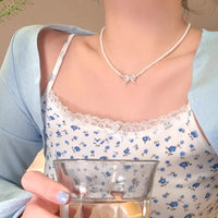 Perle nœud papillon-X1648 argent
